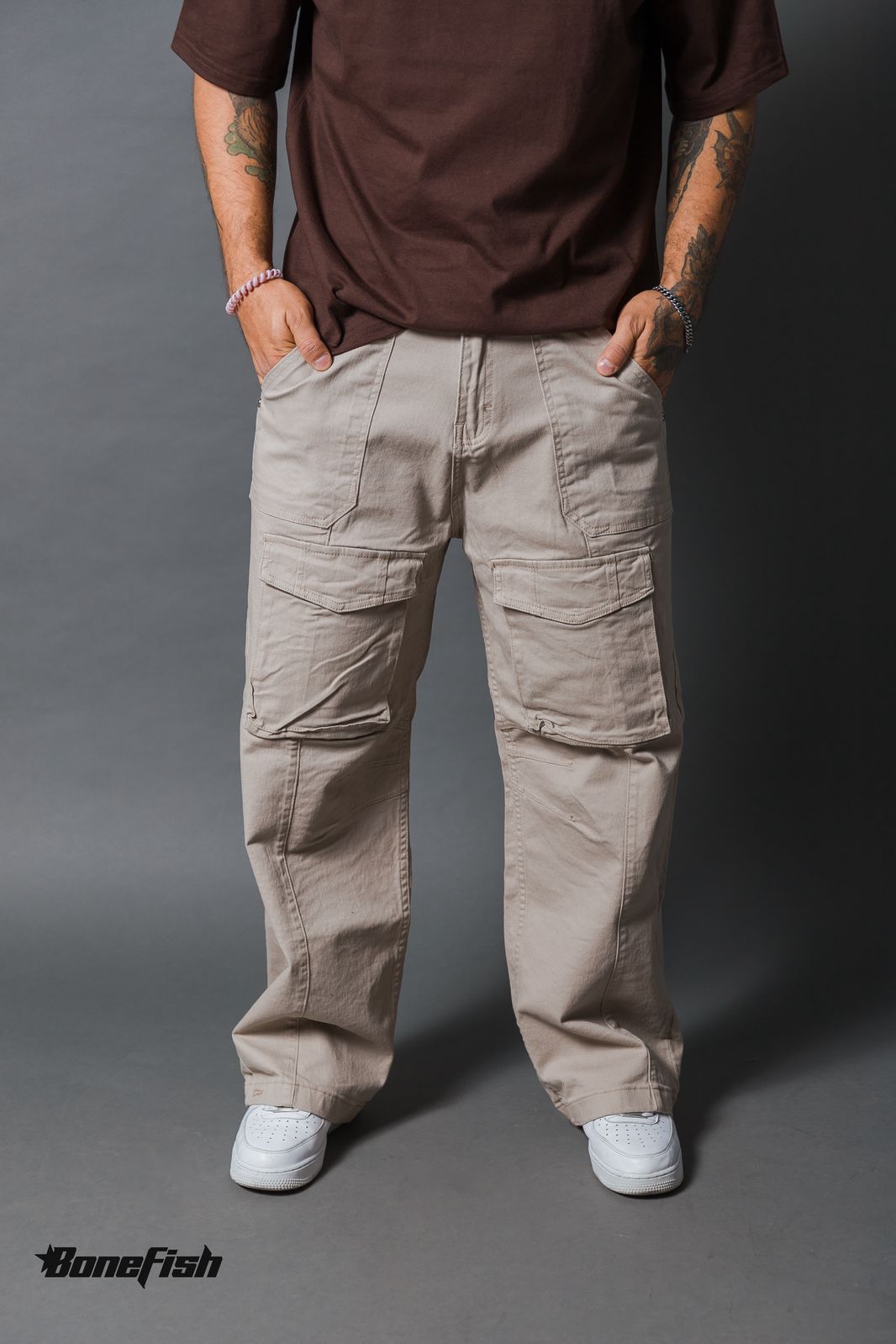 PANTALON CARGO NUDE