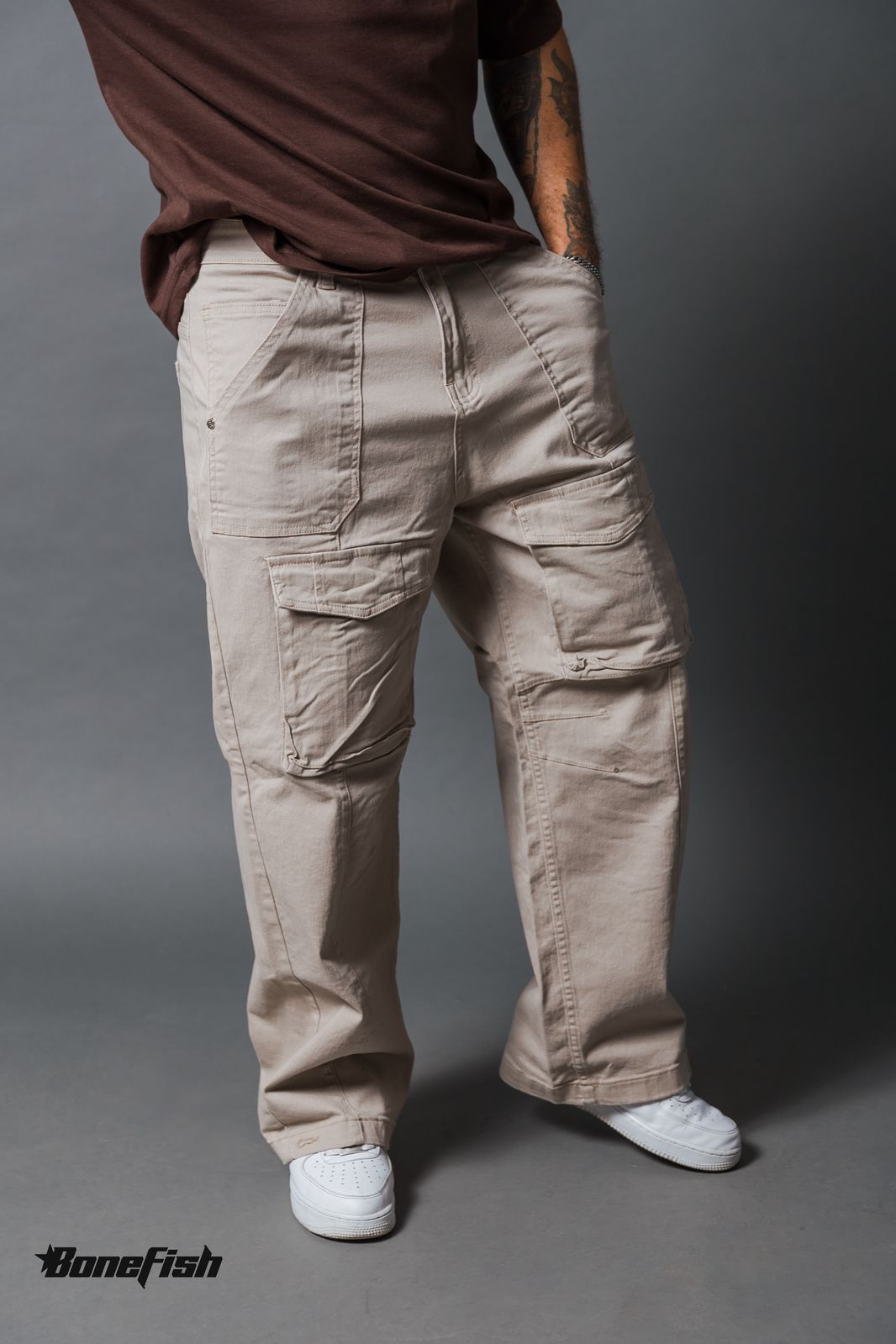 PANTALON CARGO NUDE