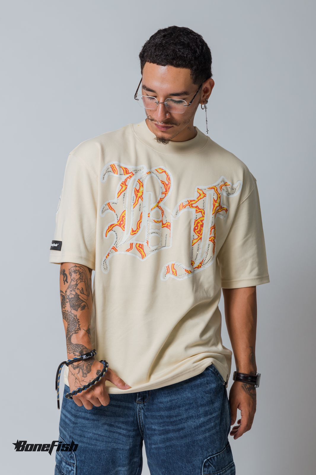 PLAYERA RAYO CREAM