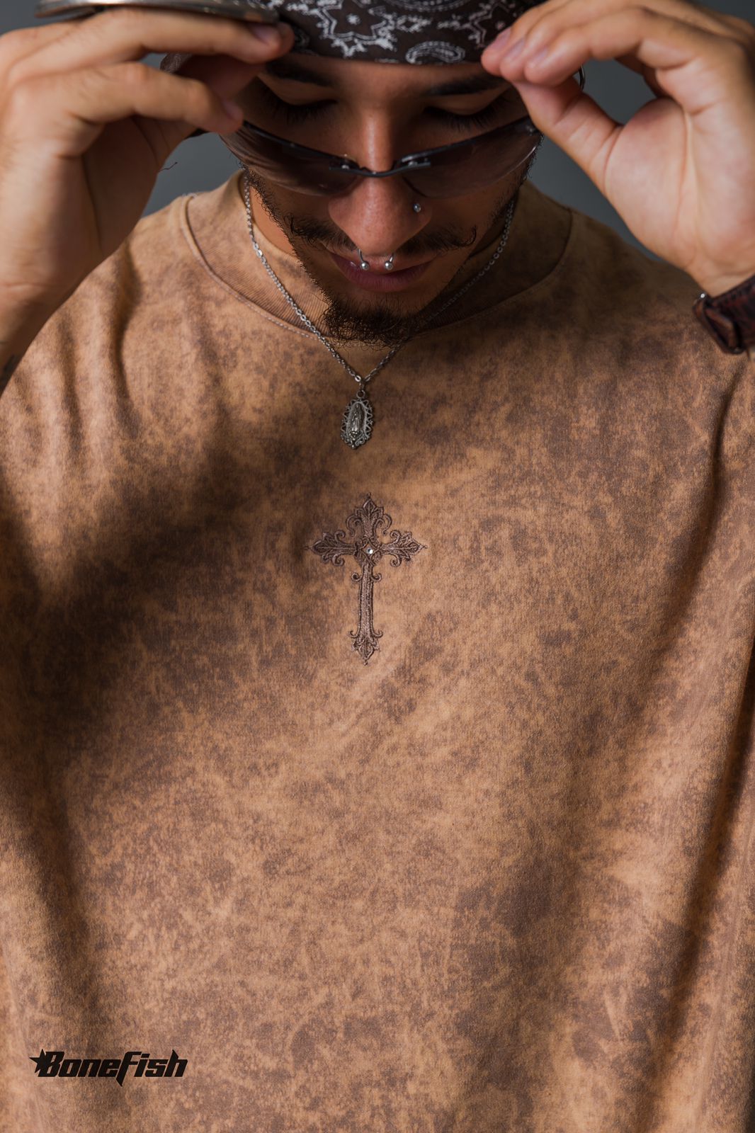 PLAYERA ACID WASH TERRACOTA