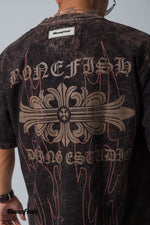 PLAYERA ACID WASH BROWN