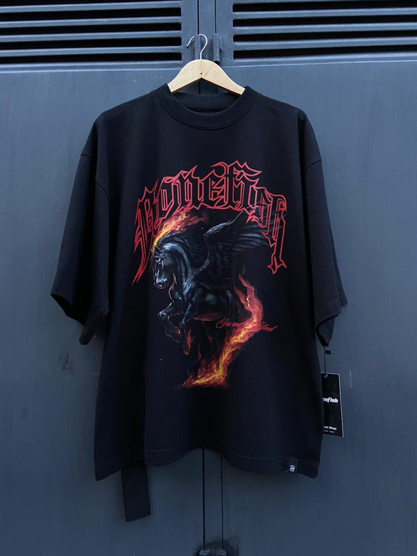 PLAYERA PEGASUS FIRE BLACK