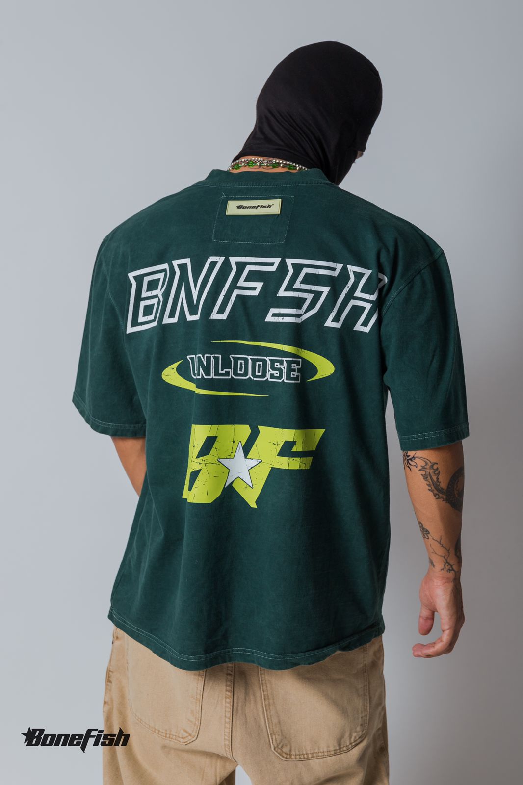 PLAYERA  ACID WASH VERDE