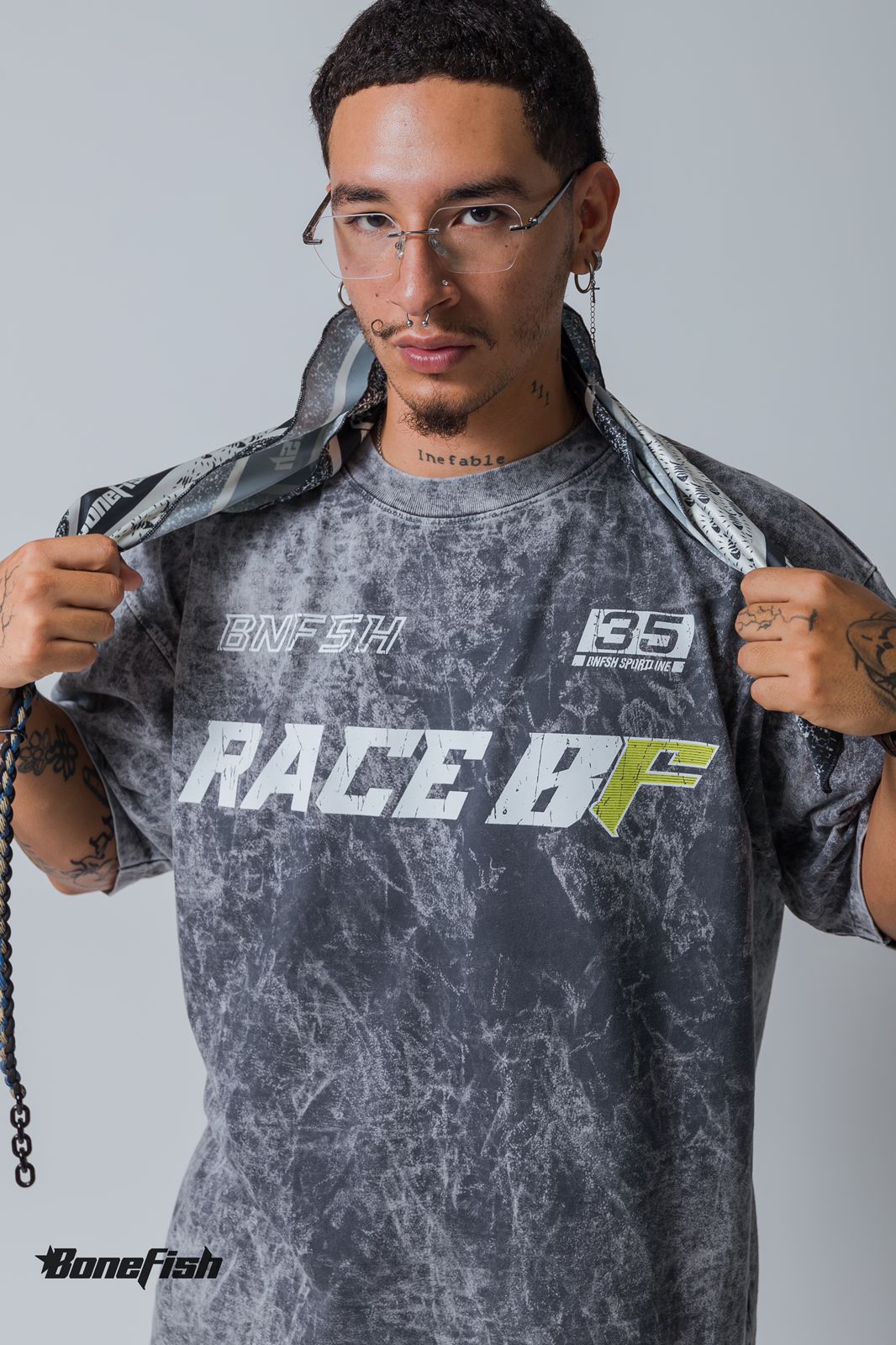 PLAYERA  ACID WASH RACE