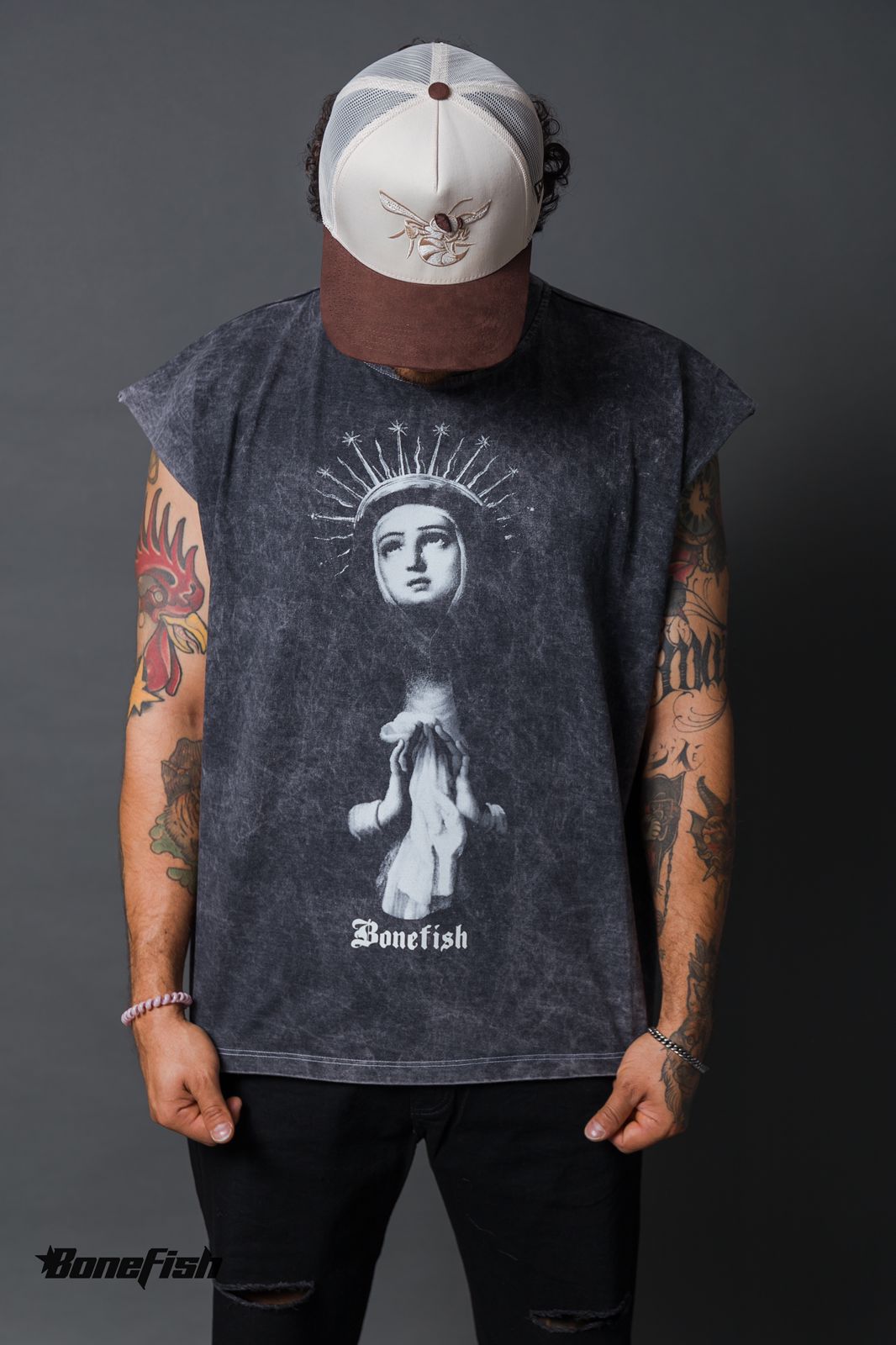 PLAYERA  RESAQUE ACID WASH
