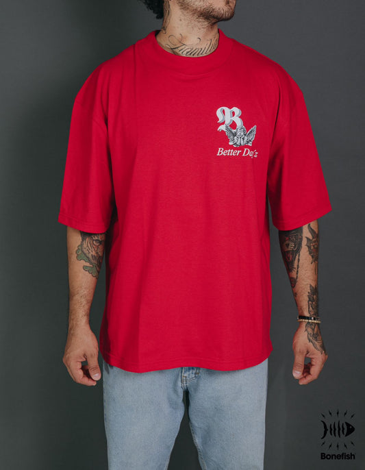 PLAYERA OVERSIZE BETTER DAYS RED